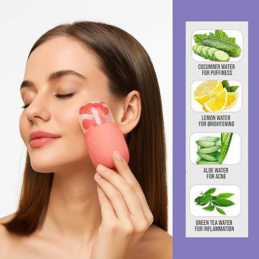 Face Ice Roller for Men & Women – Reusable & Unbreakable Face Massager for Glowing Skin, Puffy Eyes & Relaxation – Ice Cube Roller for Skin Care(RANDOM COLOR) - Vami Store
