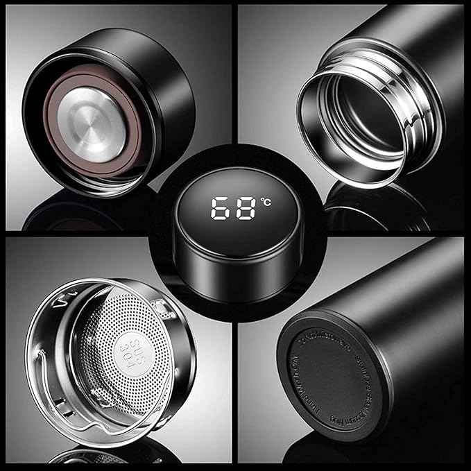 Smart Touch Temperature Bottle with LED Display | Vacuum Insulated Stainless Steel Flask | Hot & Cold Liquid Storage | Stylish Leakproof Water Bottle for Daily and Travel Use