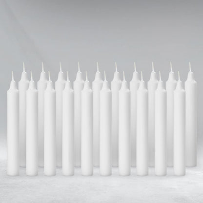 VAMI Unscented Pure Wax Stick Candle Pack of 100 (White) - Vami Store