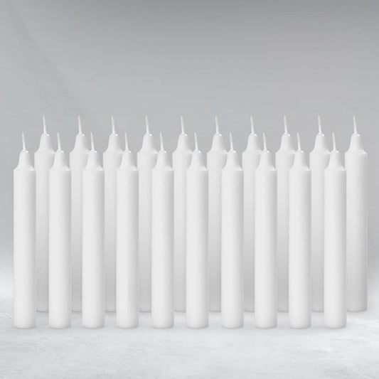 VAMI Unscented Pure Wax Stick Candle Pack of 100 (White) - Vami Store