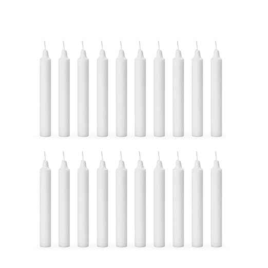 VAMI Unscented Pure Wax Stick Candle Pack of 100 (White)