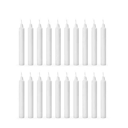 VAMI Unscented Pure Wax Stick Candle Pack of 100 (White)