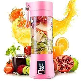 Portable Blender for Juices, Shakes, Smoothies, Crushing Ice, USB Rechargeable Battery with 4000 mAh 180Watts Motor,450ml