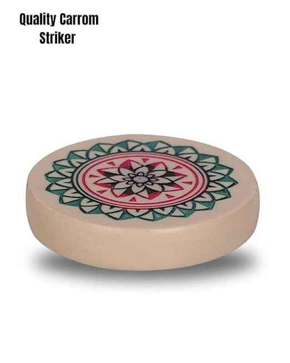 Carrom Coins (Goti) with 1 Striker & 5g Powder Carrom Board Game Accessories | 6mm Sheet Acrylic Coins