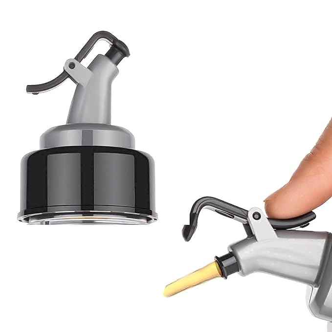 1L Oil Dispenser Bottle, BPA-Free Clear Plastic, Leak-Proof Drip-Free Spout & Lid, Precision Pouring for Cooking Oil, Vinegar & Dressings, Unbreakable Kitchen Container