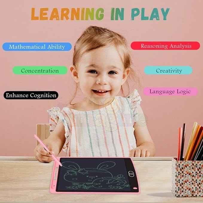 LCD Pad for Writing Tablet for Kids 8.5-Inch Digital Magic Slate Re-writable E- Notepad Lightweight Scribble Doodle Drawing Rough Pad Portable Best Birthday Gift for Kids Boys Girls