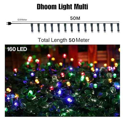 50 Meter Serial String Led Light Comes with 8 Modes Changing Controller for Indoor & Outdoor Home Decoration, Diwali, Christmas, Patio Garden Yard