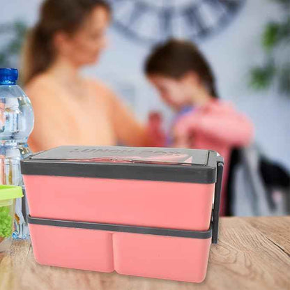 Plastic 3 Layer Leak Proof 3 Compartment Lunch Box for Office (1 Pc)