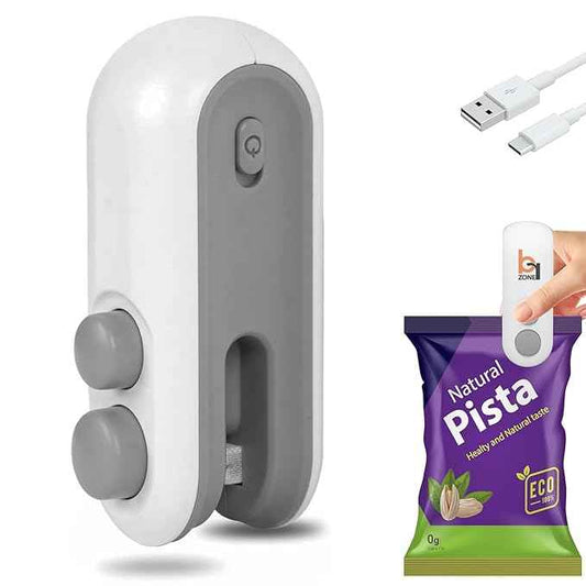 Mini seal Machine, 2 in 1 USB Rechargeable Magnetic Heat Sealing & Cutting, Portable Handheld Vacuum Sealer for Food, Snacks, Chips, Fresh Storage, Plastic Bags sealer Machine