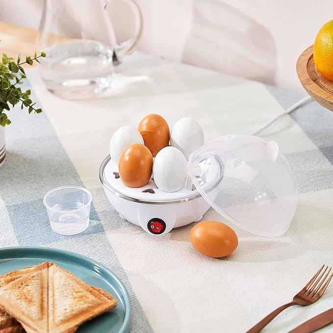 Egg Boiler Electric Automatic Off 7 Egg Poacher For Steaming, Cooking, Boiling And Frying, (350 Watts,Multicolor)