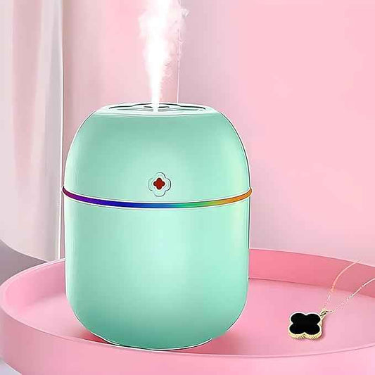USB Mini Air Humidifier – Silent Cool Mist Diffuser for Home, Office & Travel, Portable & Compact Design with LED Light